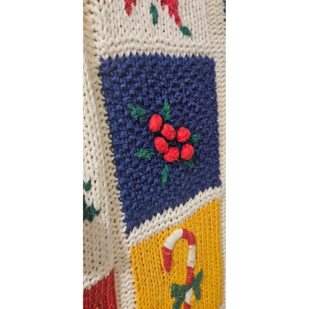 Vintage Hand Knit Granny Square Sweater Womens 3X Grandmacore‎ Cottagecore - Picture 6 of 7